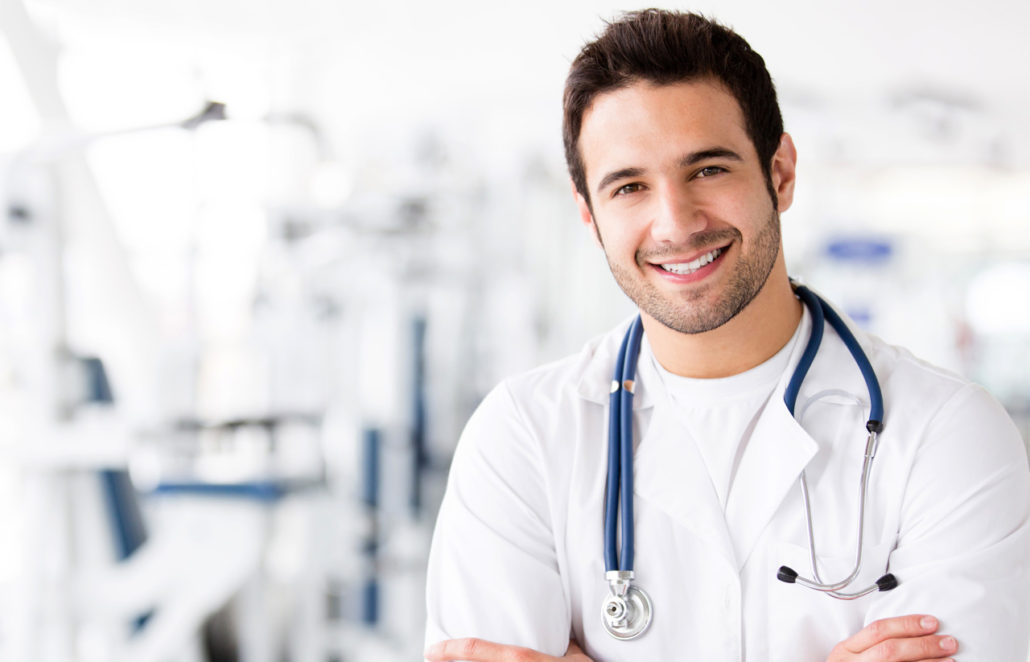 Male doctor at the gym